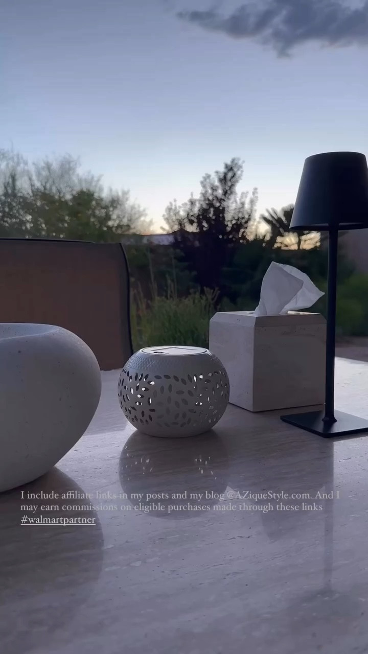 ✨🧡💯This chargeable indoor/outdoor matte black lamp is just gorgeous add on to my outdoor table set-up. I use it on a daily basis inside and outside the home. Love its simple modern design, functionality, how long it can hold the battery charged, and versatility. Base is heavy enough and the weight is just right to keep the lamp stable. #aziquestyle #walmart #interiordesign #homestyling #outdoorstyling #chargeablelamp #finds2024 #loveyourhome

#LTKVideo #LTKGiftGuide #LTKHome