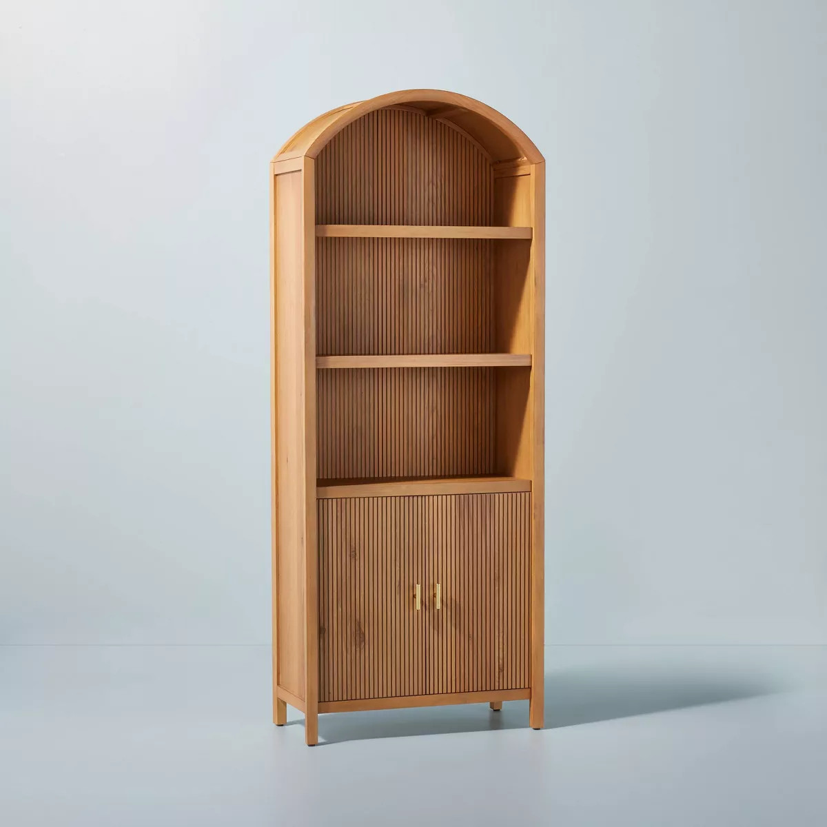 Grooved Wood Arch Bookcase Cabinet - Hearth & Hand™ with Magnolia | Target