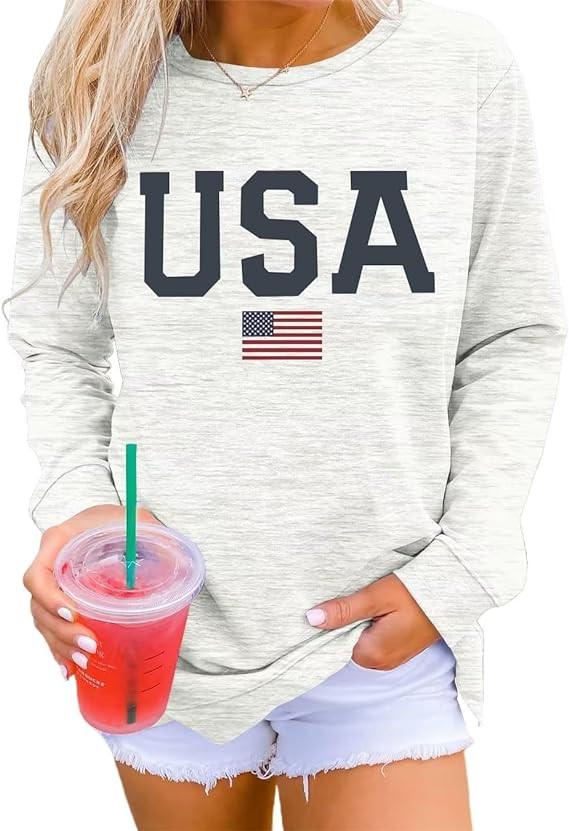 Dressmine Womens Casual Long Sleeve Graphic Tee Shirts Crew Neck Sweatshirts Pullover Tops for Wo... | Amazon (US)