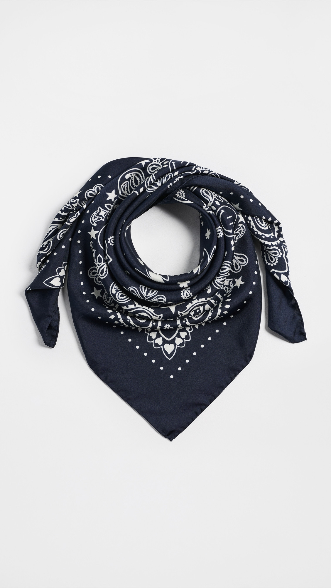 Call It By Your Name Silk Bandana Large NAVY One Size | Shopbop