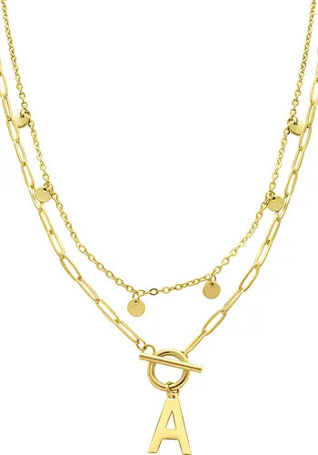 Initial Pendant Layered Chain Necklace | Nordstrom Rack