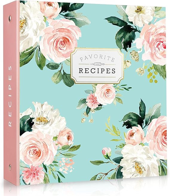 Amazon.com: Recipe Binder 3 Ring Organizer Blank recipe book 8.5" x 9.5" with 50 blank recipes ca... | Amazon (US)