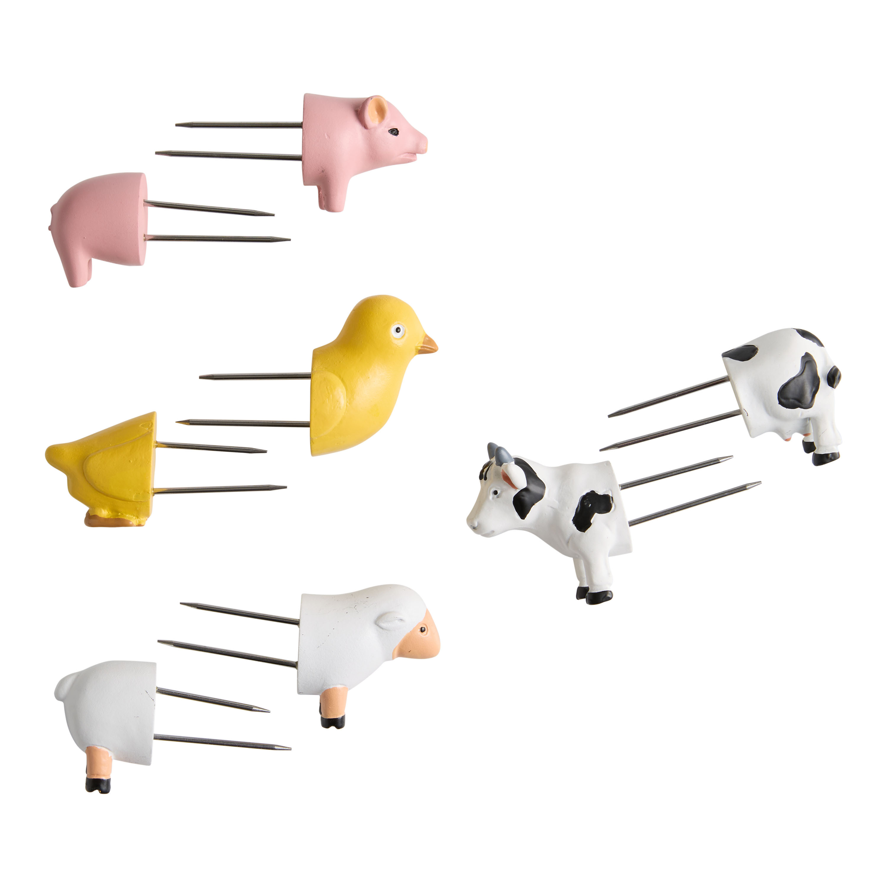 Farm Animal Heads and Butts Figural Corn Holders 4 Pack | World Market