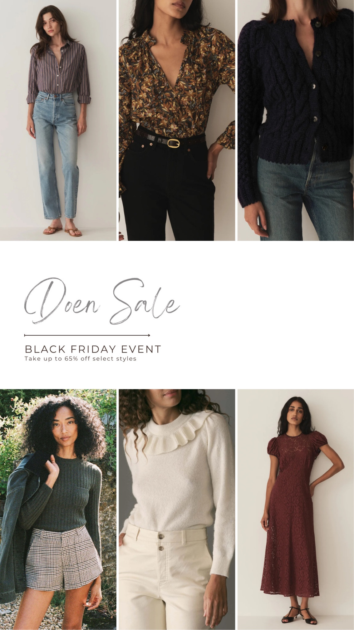 Doen Black Friday sale 

#LTKCyberWeek #LTKHoliday #LTKSaleAlert