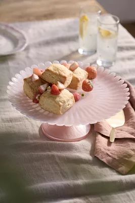 Scalloped Glass Cake Stand | Anthropologie (US)