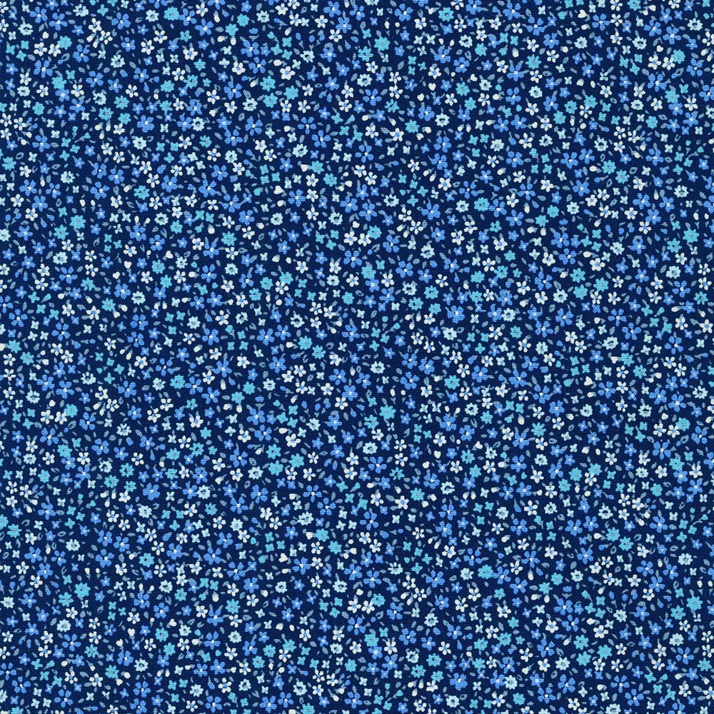 Fabric *SEVENBERRY Petite Garden BLUES *NAVY* SB6110D6-7* New!!! Tiny Blue/Green Florals  Always Continuous Cut For You! | Etsy (Global)