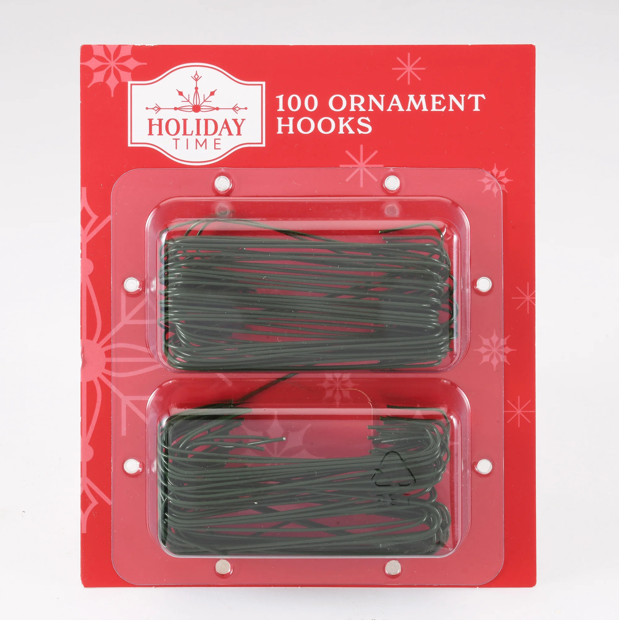 100-Count Green Jumbo Christmas Ornament Hooks, 2.5", by Holiday Time | Walmart (US)