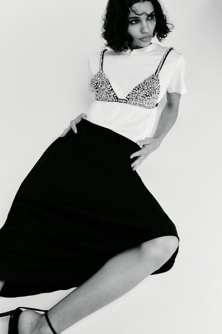 Long Satin Skirt | H&M (US + CA)