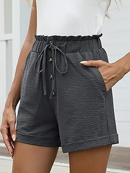 ANRABESS Womens Shorts Casual Summer High Waisted Elastic Drawstring Comfy Lounge Wide Leg Short ... | Amazon (US)