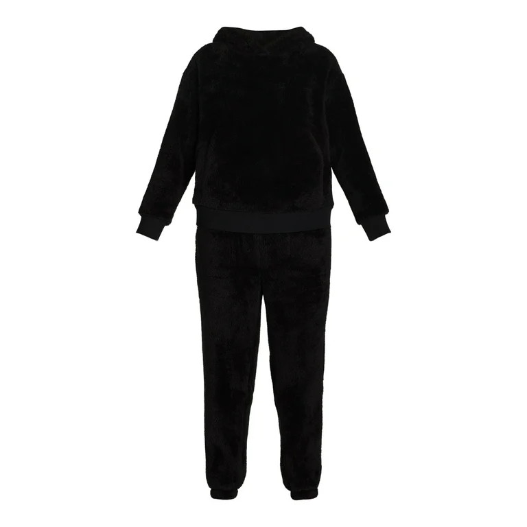 Time and Tru Women's Teddy Fleece Hoodie and Joggers Set, 2-Piece, Sizes XS- XXXL - Walmart.com | Walmart (US)