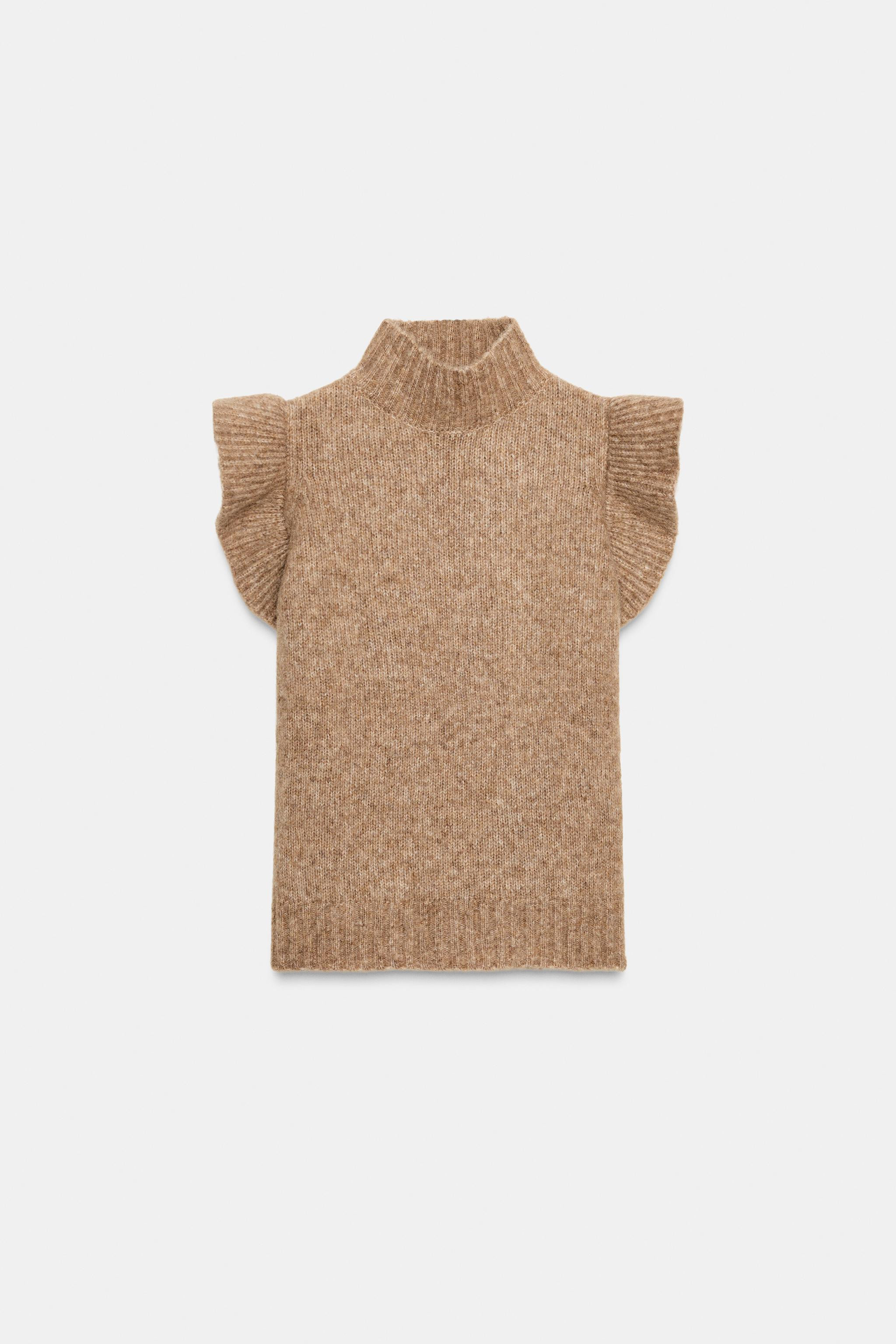 WOOL TOP WITH RUFFLES | Zara US