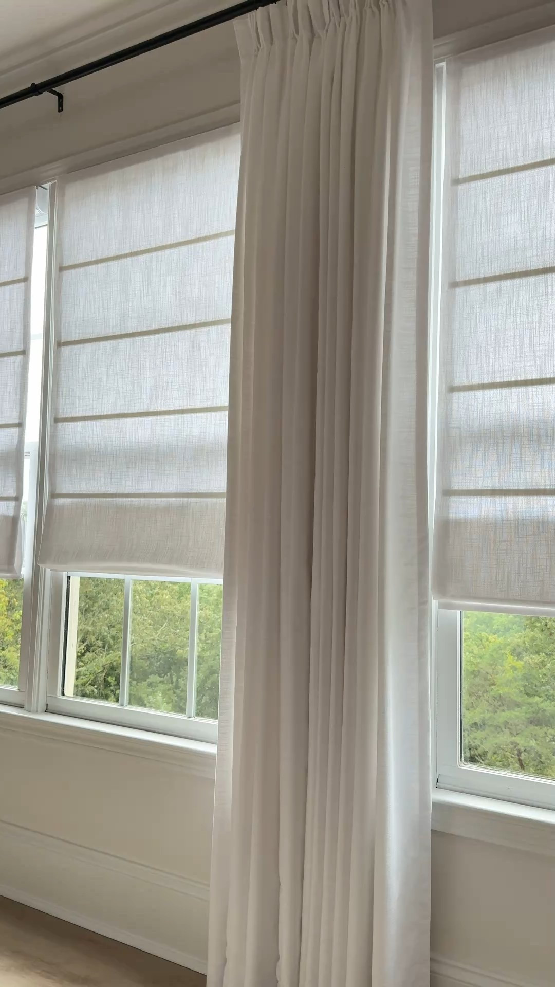 The perfect drapery and shade combo for our primary bedroom. I love the motorized Roman shades. 

#LTKHome #LTKFamily