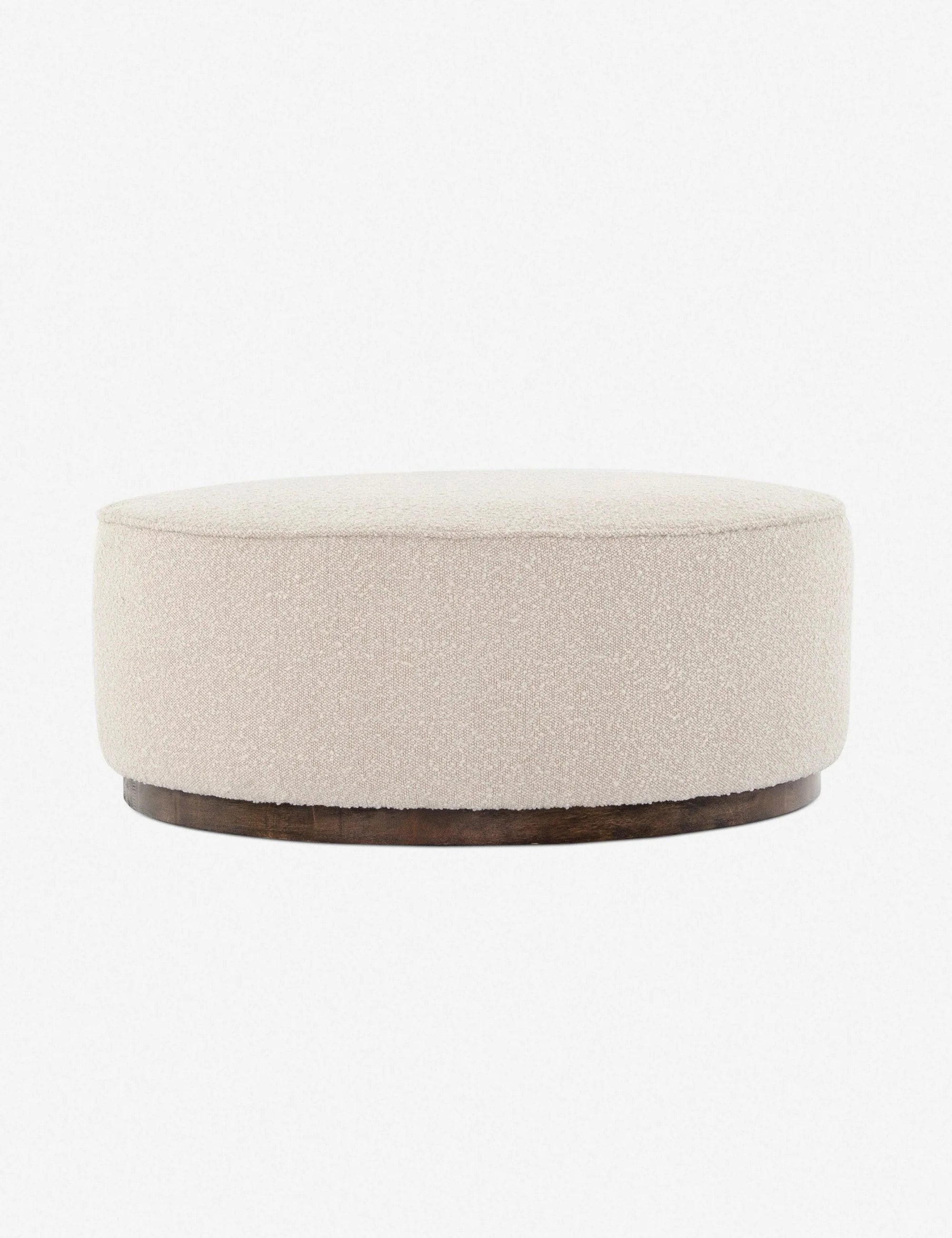 Aldora Round Ottoman, Natural Boucle | Lulu and Georgia 