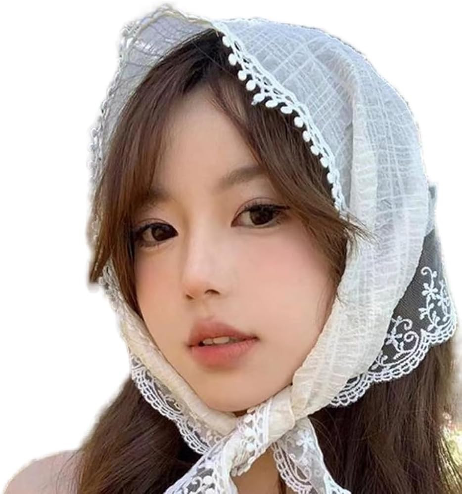 Sisadodo Lace Hair Bandanas Scarf for Women Fashion Headscarf Headband French Triangle Head Scarf... | Amazon (US)