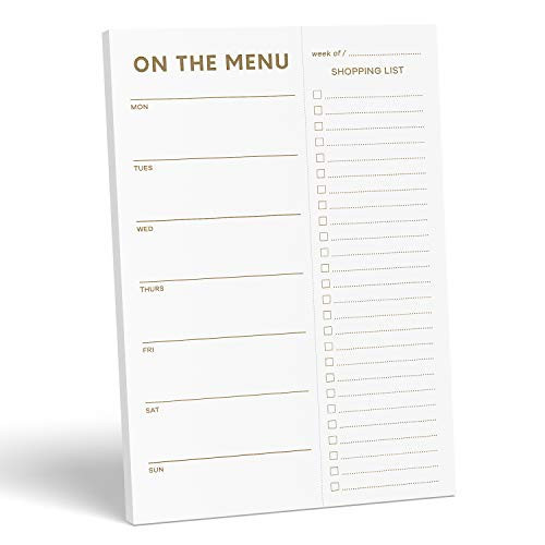 Sweetzer & Orange Gold Meal Planner and Grocery List Magnetic Notepad. 7x10” Meal Planning Pad with Tear Off Shopping List. Plan Weekly Menu Food for Weight Loss or Dinner List for Family! | Amazon (US)