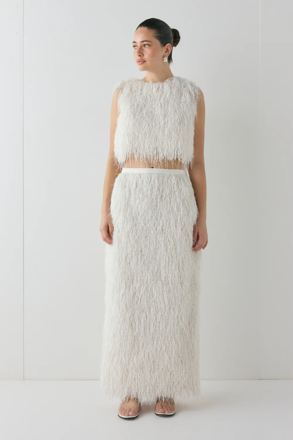 Vivia Fringe Top White | VRG Grl