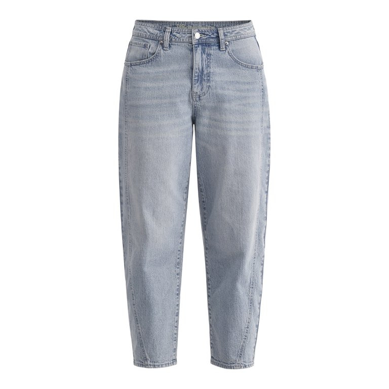 No Boundaries Barrel Wide Leg Jeans, 26" Inseam, Women’s and Women’s Plus | Walmart (US)