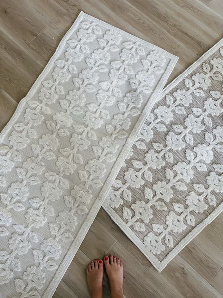 These are SO GOOD!! 3 color and 7 sizes to choose from! Left in photo is natural, right is driftwood. Both 7 ft runners  

THEBLOOMINGNEST rug runner living room cozy Walmart floral rug 

#LTKStyleTip #LTKSeasonal #LTKHome