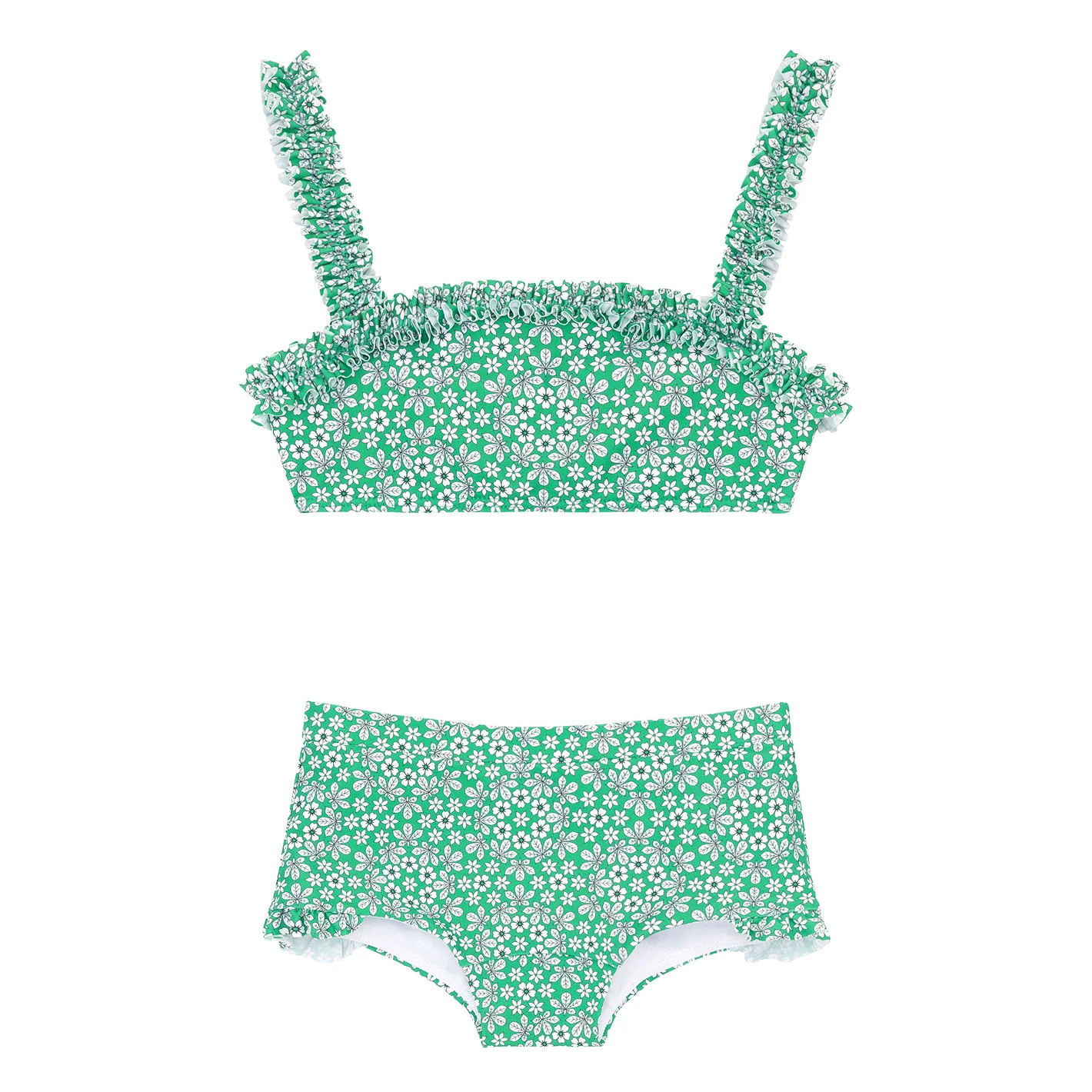 girls Godwin bandeau bikini & swim shorts | minnow