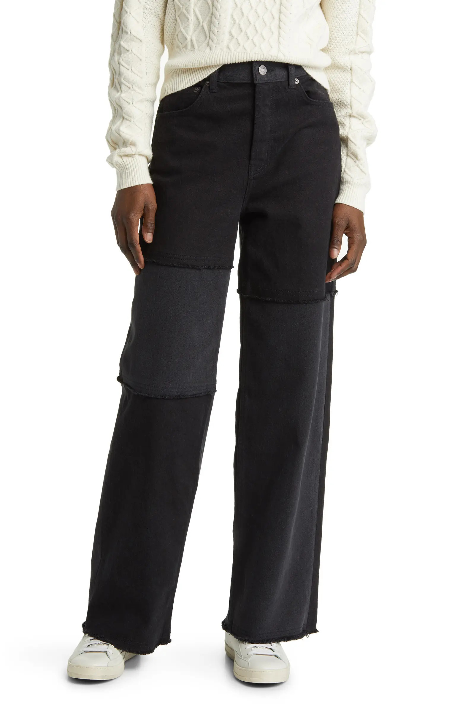 Rails Getty Deconstructed Fray Hem Wide Leg Jeans | Nordstrom | Nordstrom