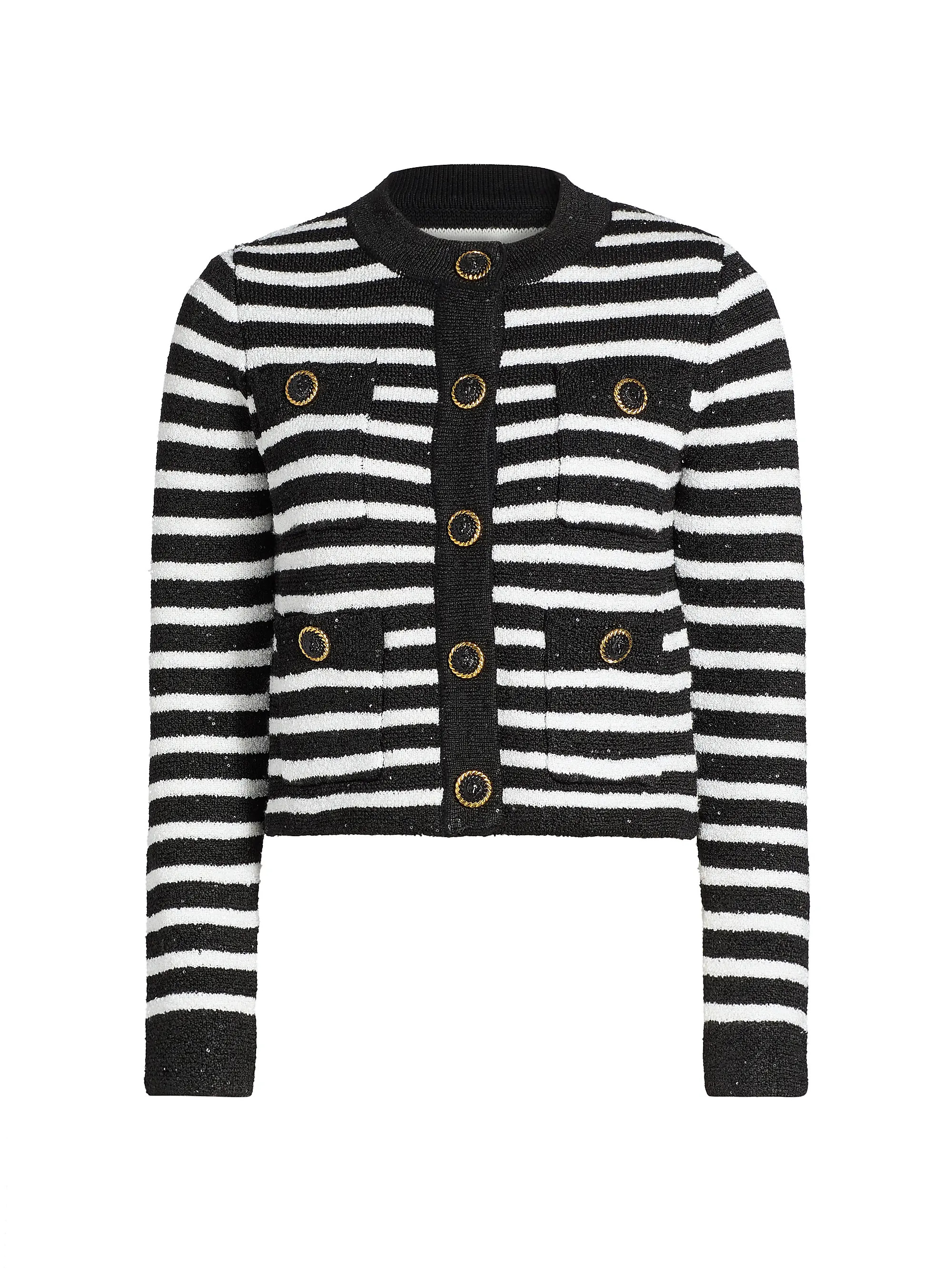 Milly Striped Sequined Cardigan Jacket | Saks Fifth Avenue | Saks Fifth Avenue