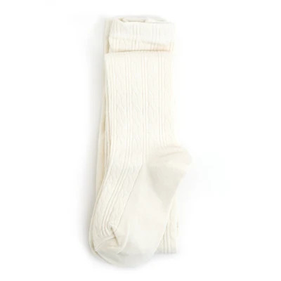 Little Stocking Company Ivory Cable Knit Tights - Ivory Cable Knit Tights | Shop.app