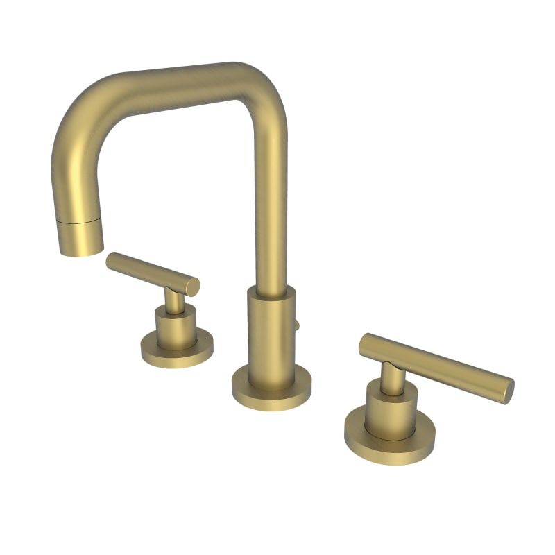 Newport Brass 1400L East Square Double Handle Widespread Lavatory Faucet with Me Antique Brass Fauce | Build.com, Inc.