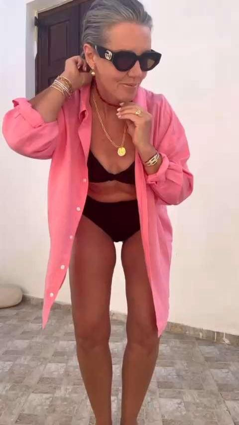 Outfit of the day on holiday! Highly recommend the Hunza bikinis, one size fits all. Use code MELISSA20 to get 20% off Hunza at Coggles. My shirt is H&M but oos linked similar. 

Swimwear, beachwear, holiday outfit, pink linen shirt, black bikini styling, basket bag, Greece outfits, summer holiday outfit 

 

#LTKeurope #LTKtravel #LTKsummer