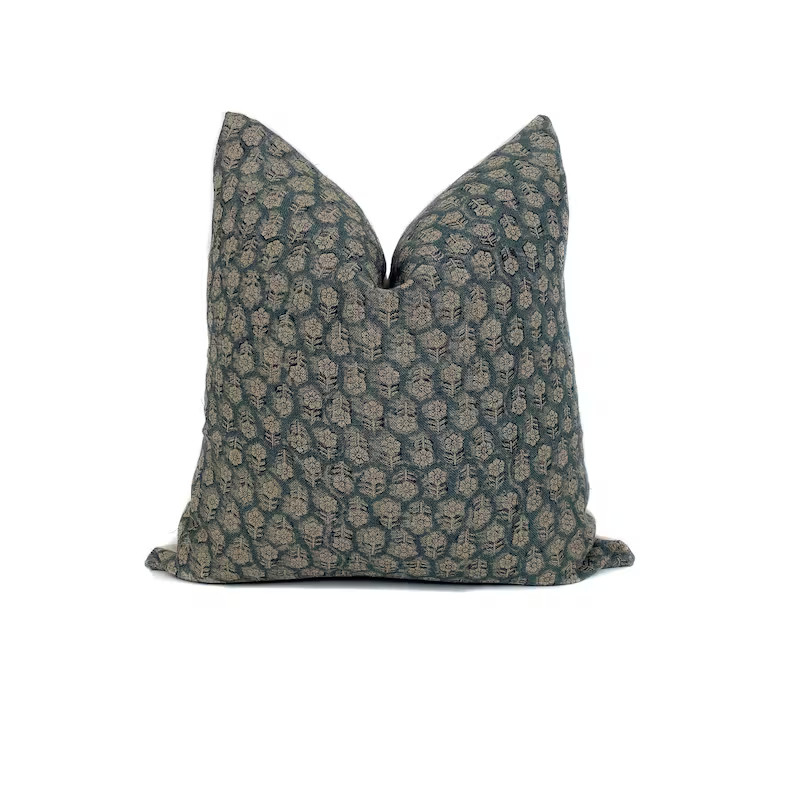 Valencia Floral Designer Pillow Cover | Teal Pillow Cover | Designer Pillow |  Throw Pillows | Pi... | Etsy (US)