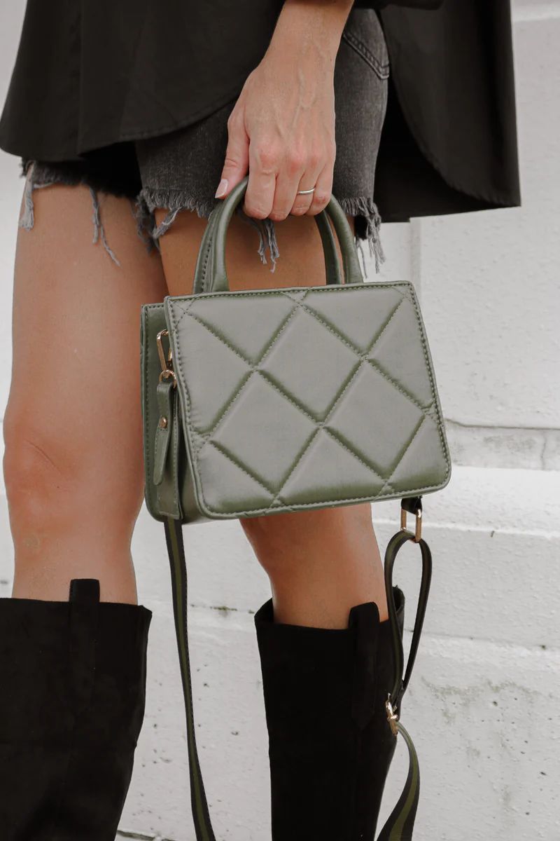 Zoey Handbag in Olive | lauren nicole