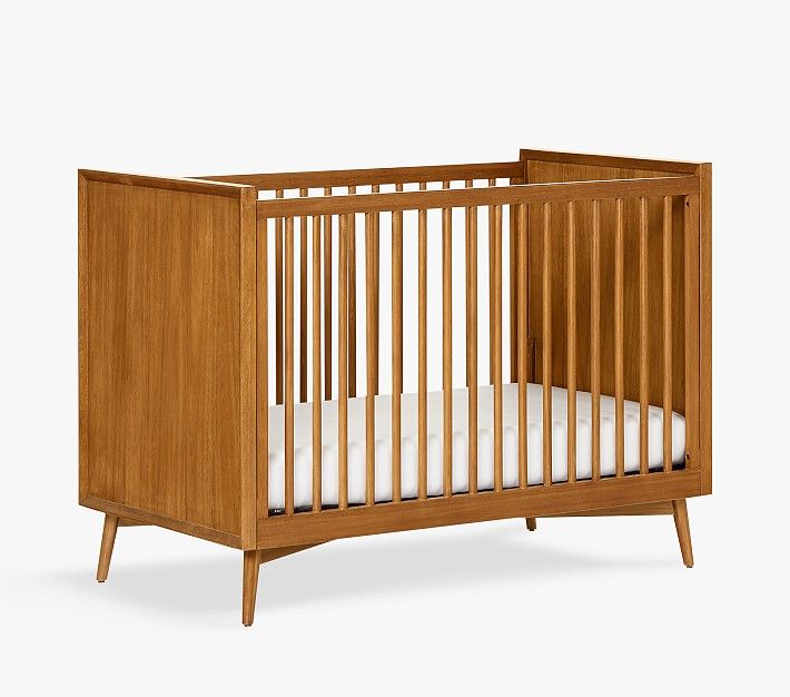 west elm x pbk Mid-Century Convertible Crib | Pottery Barn Kids