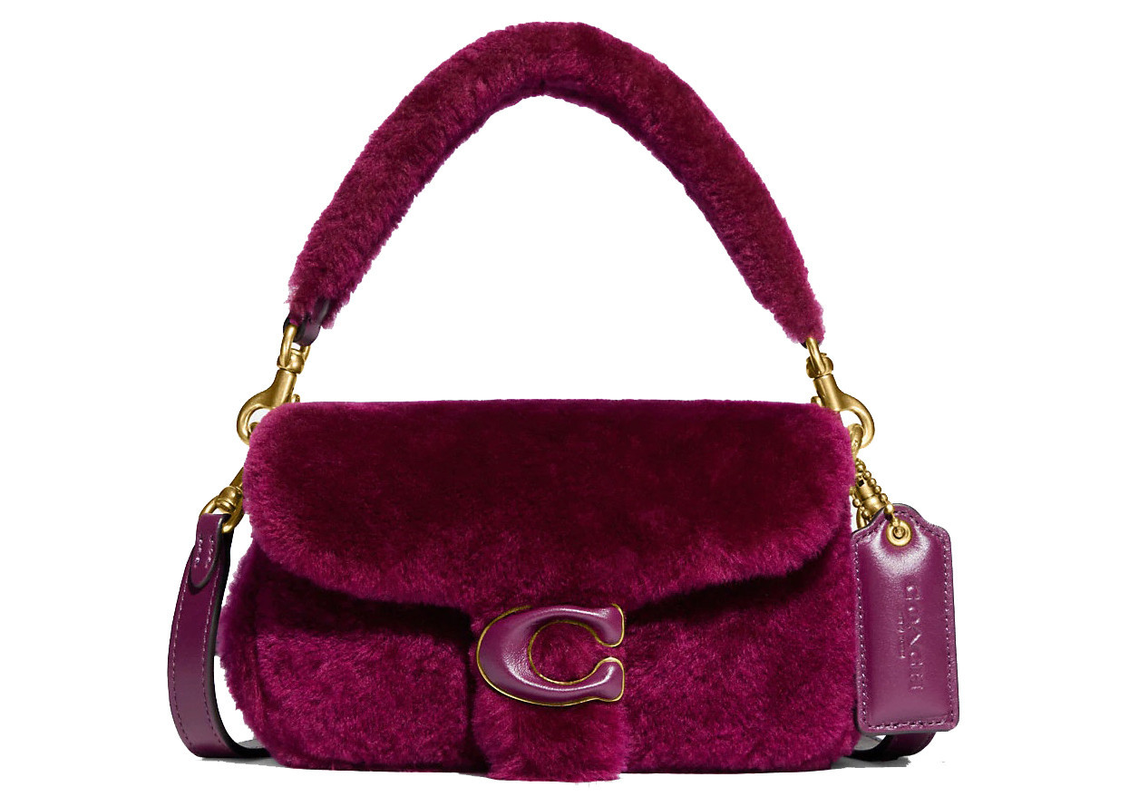 Women's Coach Pillow Tabby 18 Shoulder Bag Shearling in Fuchsia | StockX