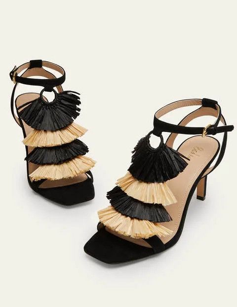Sarah Fringe Heeled Sandals | Boden (US)