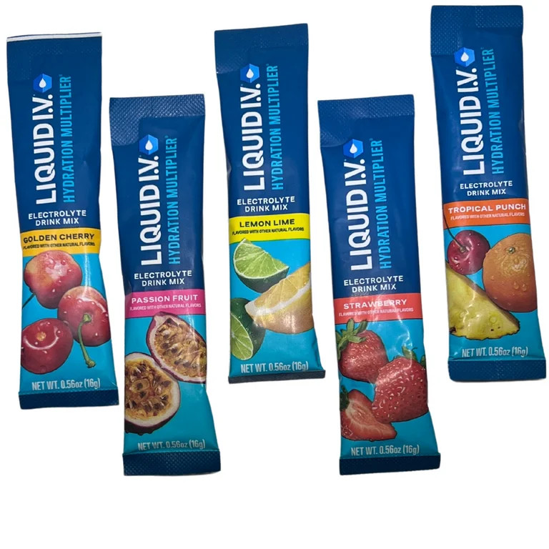 Liquid I.V. Hydration Multiplier Variety Sampler Pack - 5 Servings - Walmart.com | Walmart (US)