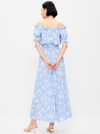 Off-The-Shoulder Boho Maxi Dress | Old Navy (US)