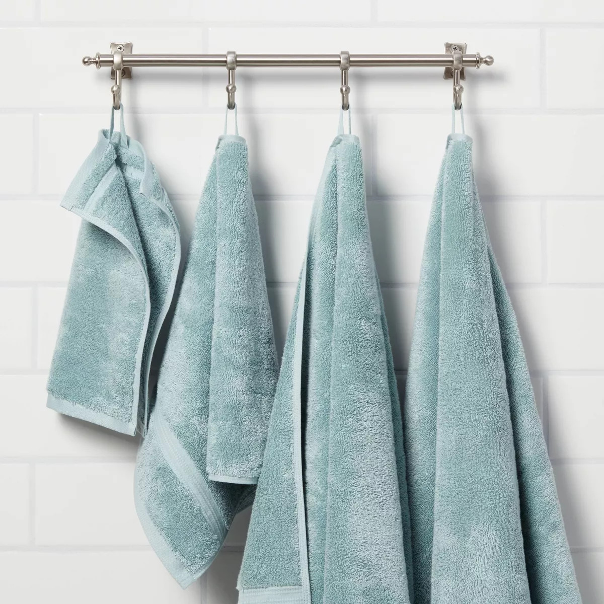 Total Fresh Antimicrobial Bath Towel Aqua - Threshold™: 100% Cotton, Low Lint, Machine Washable... | Target