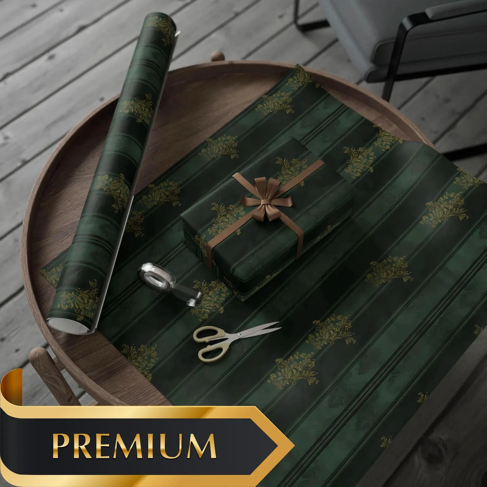 Vintage Moody Christmas Wrapping Paper Holiday Gift Wrap Elegant Christmas Seasonal Gift Wrap Cla... | Etsy (US)