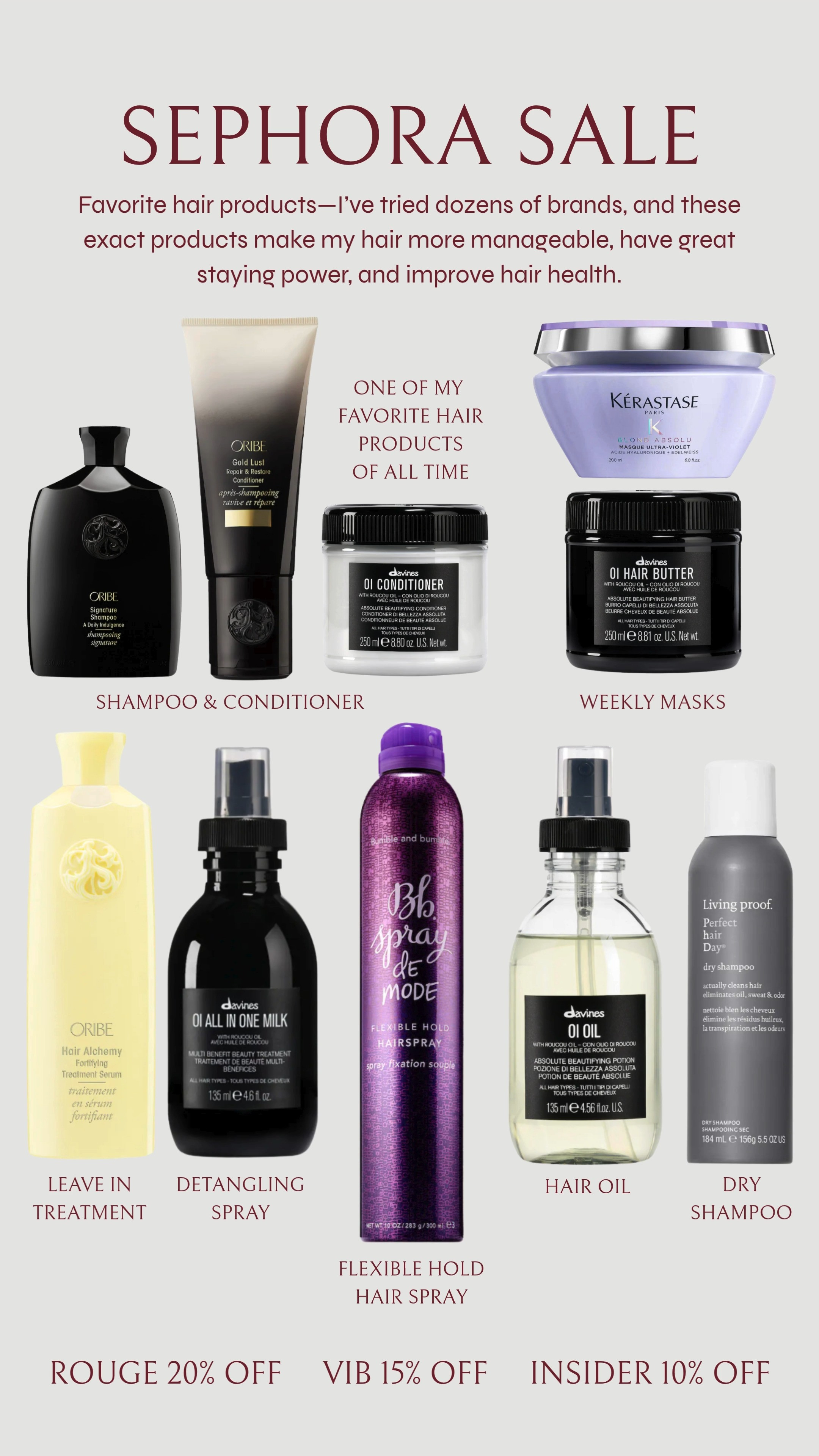 Go to hair care from the Sephora sale! I use a mix of Davines and Oribe, and these are my favorite products from each!  

 #LTKSeasonal #LTKSaleAlert #LTKBeauty