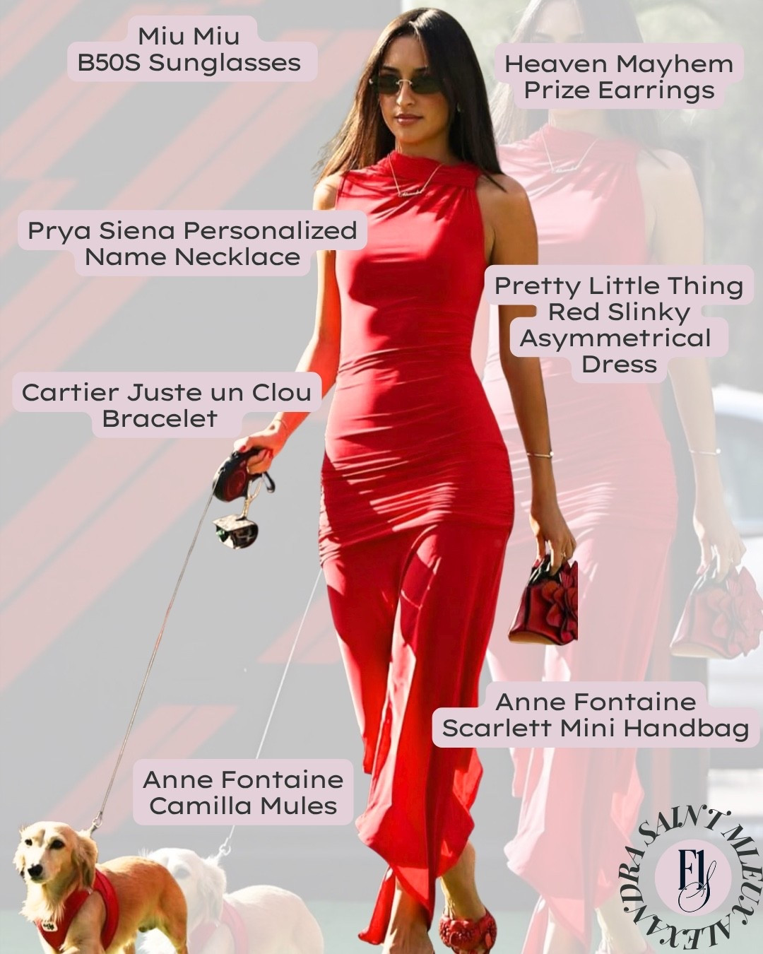 Alexandra Saint Mleux closed out the Mexican GP in a red asymmetrical dress from Pretty Little Thing, styled with her name necklace by Prya and matching Anne Fontaine accessories. A confident, statement look that captured all eyes on race day.



#AlexandraSaintMleux #CharlesLeclerc #MexicanGP #F1Styled #PrettyLittleThing #Prya #AnneFontaine #F1WAGStyle #WAGStyle #f1wag #f1wagfashion #TracksideStyle #PaddockFashion #F1Weekend #MexicoCityStyle