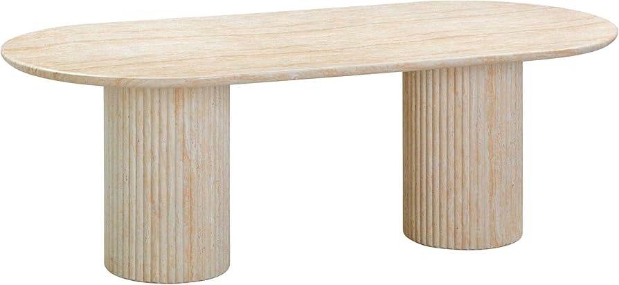 Tov Furniture Brut Indoor/Outdoor Concrete Dining Table (Travertine) | Amazon (US)