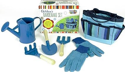 Taylor Toy Children Gardening Tool Set - Gardening Toys for Kids - Outdoor Toys with Bag (Blue) | Amazon (US)