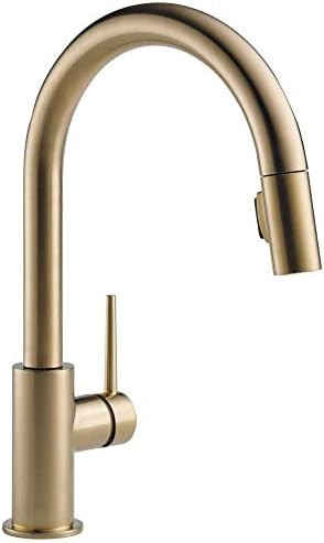 Delta Faucet Trinsic Gold Kitchen Faucet, Kitchen Faucets with Pull Down Sprayer, Kitchen Sink Fa... | Amazon (US)