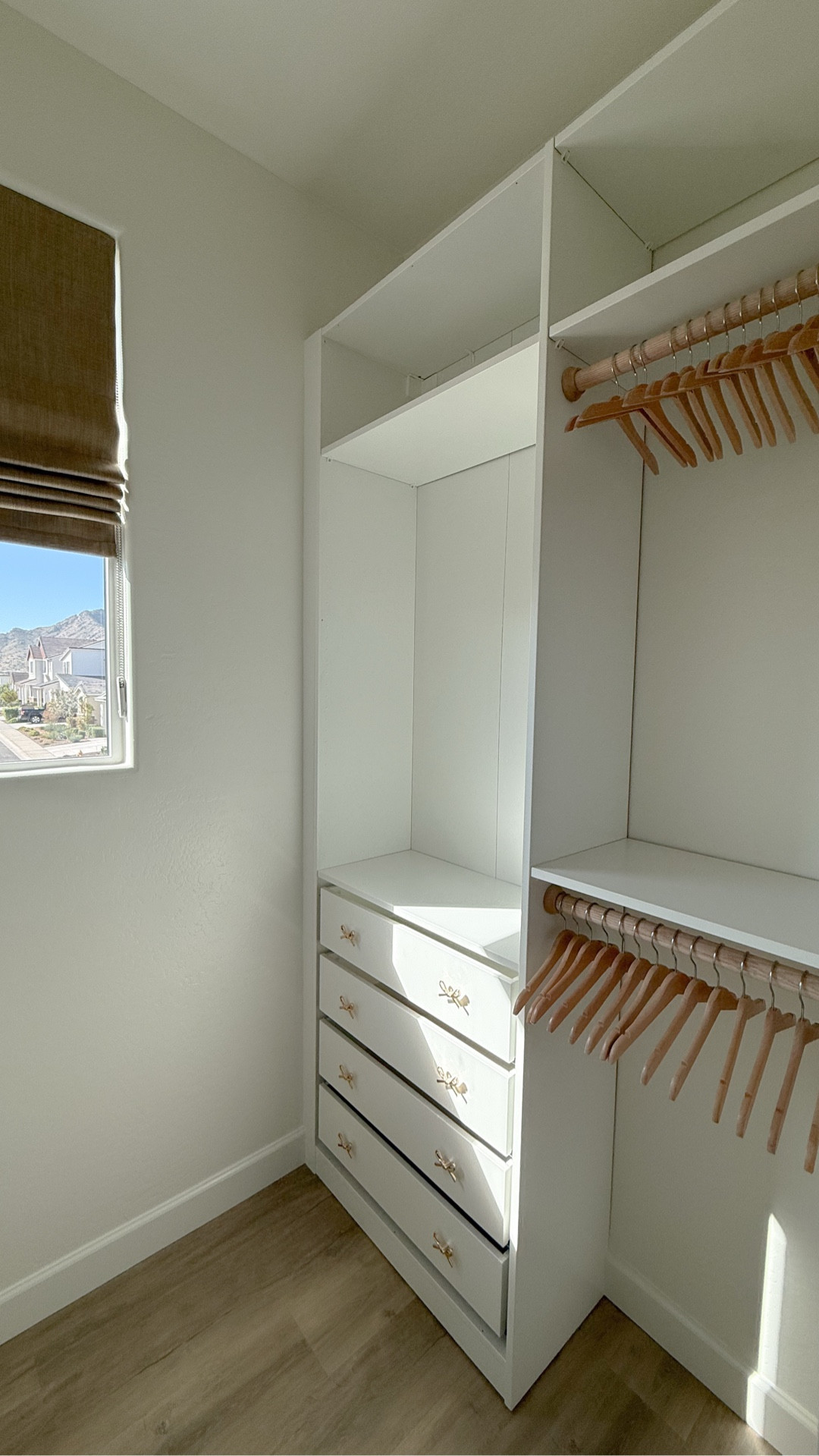 nursery closet || closet makeover, ikea pax system, golden bow knobs

#LTKBaby #LTKHome #LTKKids