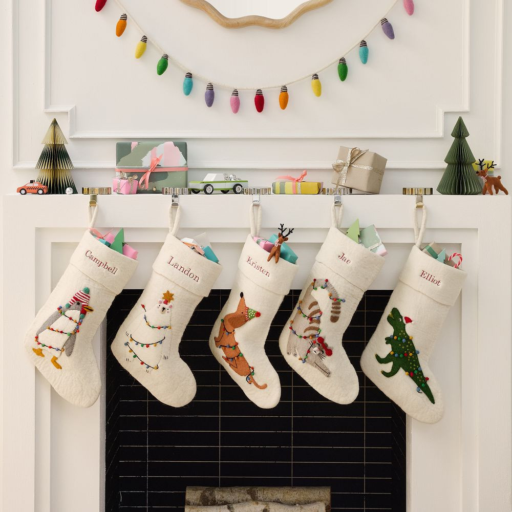 Animal Buddies in Lights Stocking Collection | West Elm (US)