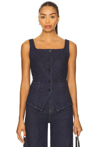 Denim Vest in Undone Indigo | Revolve Clothing (Global)