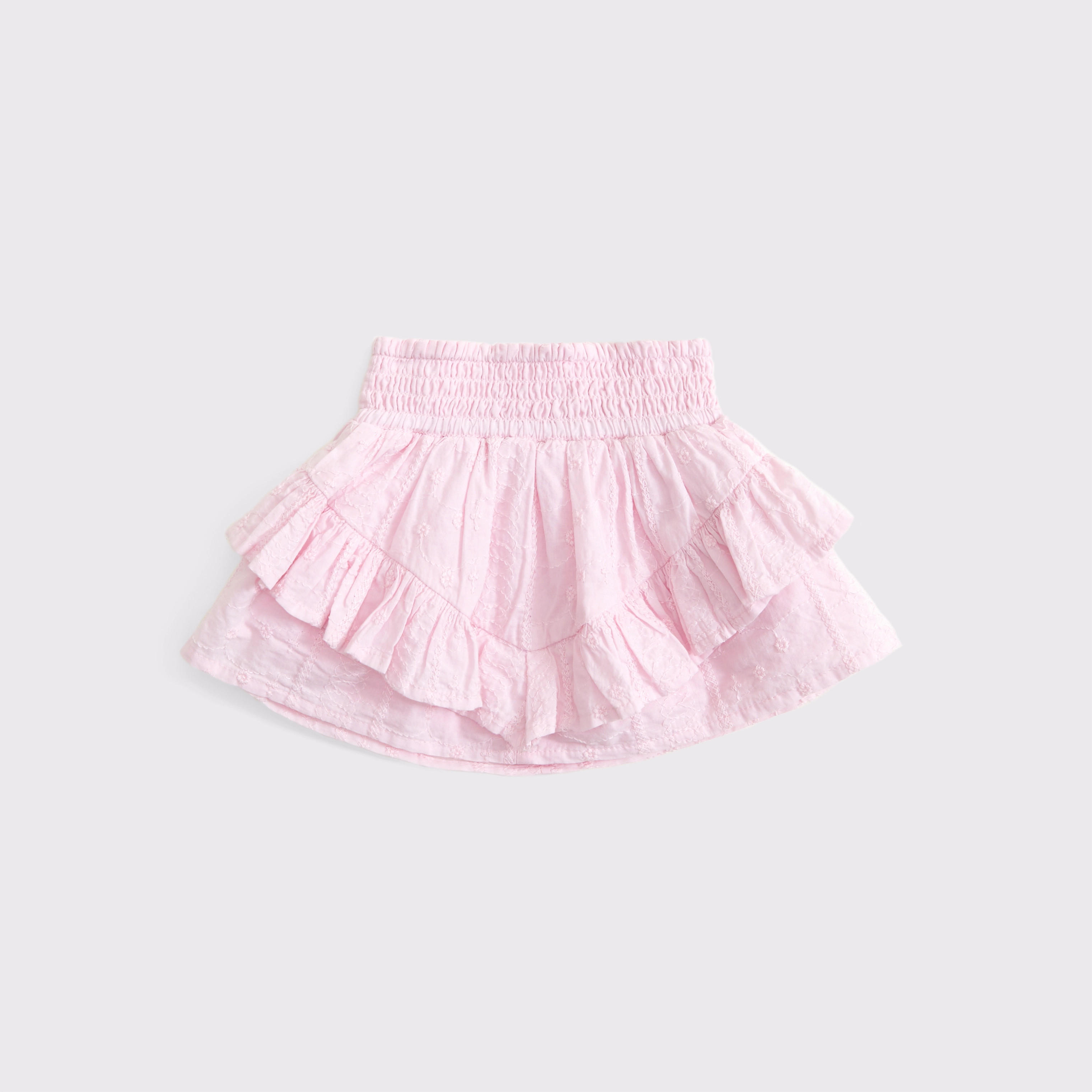 baby smocked waistband ruffle eyelet skort | Abercrombie & Fitch (US)