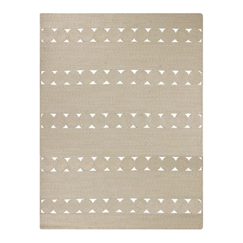 (D516) Tracey Boyd Ivory Braided Area Rug, 5x7 | At Home
