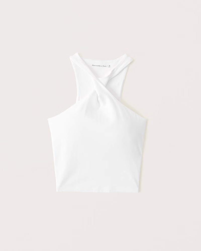 Women's Cotton Seamless Fabric Twist Top | Women's Tops | Abercrombie.com | Abercrombie & Fitch (US)