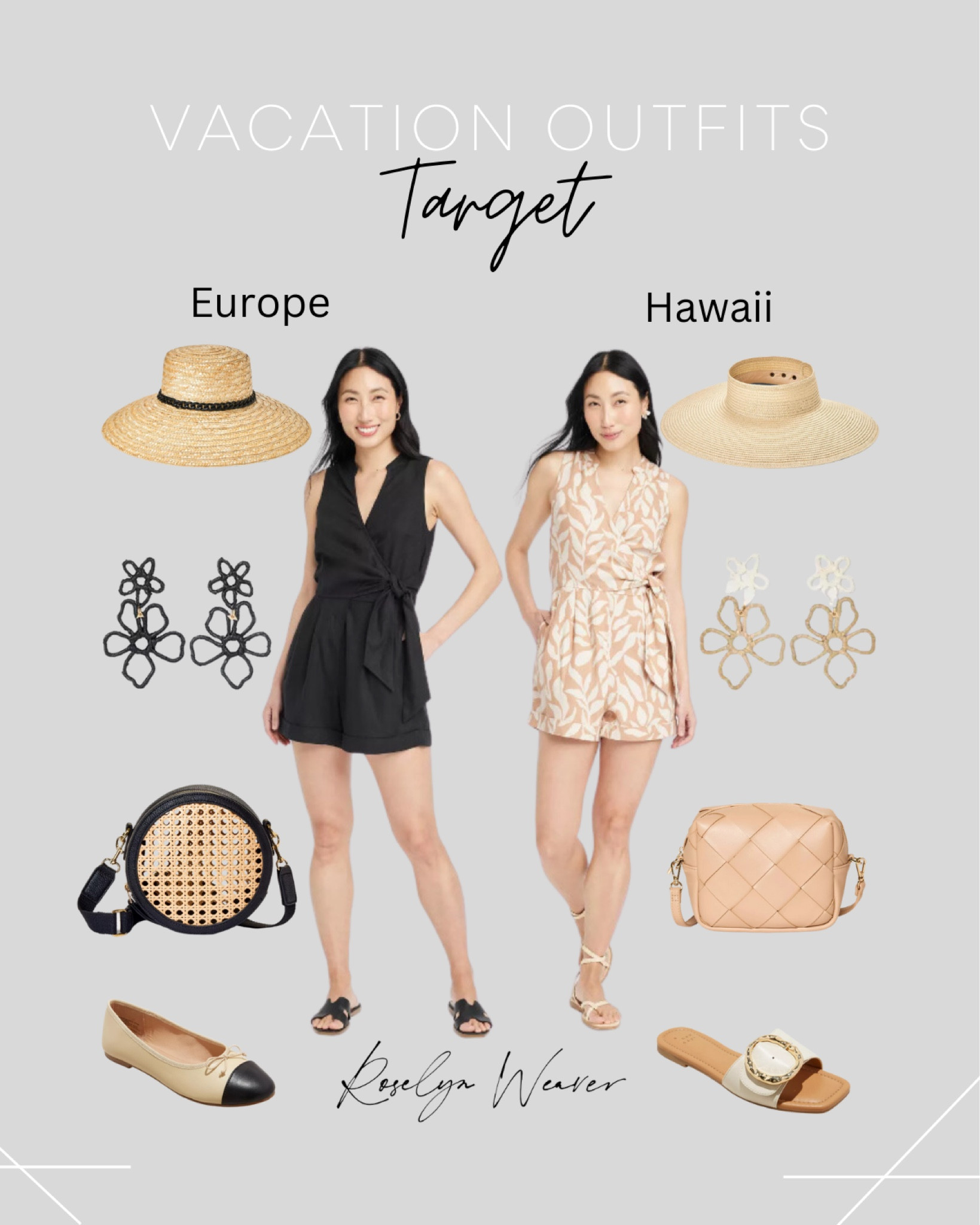 Vacation outfits from Target ✈️

Europe summer outfit, resort outfit, linen romper, sun hats, crossbody bag, sandals, ballerina flats 

#LTKStyleTip #LTKOver40 #LTKSaleAlert