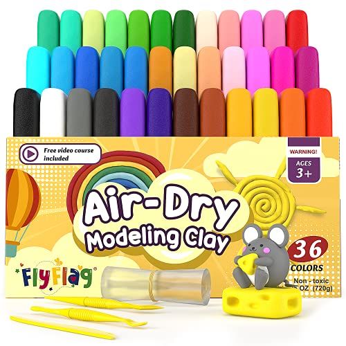 Air Dry Clay 36 Colors, Soft & Ultra Light, Modeling Clay for Kids with Accessories, Tools and Tu... | Amazon (US)